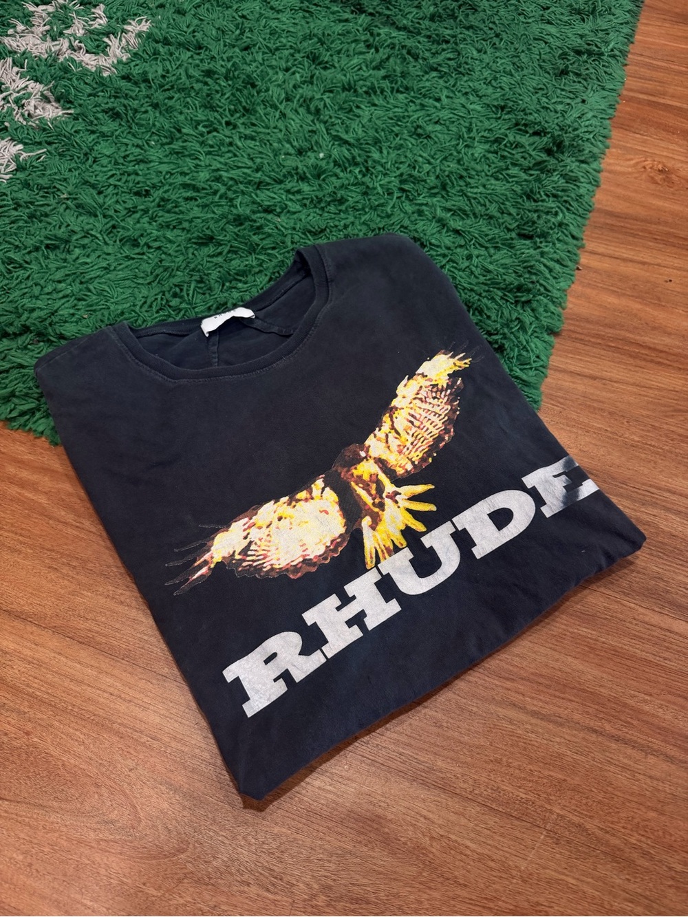 Rhude - Eagle Graphic Tee - Black - Size M - Preowned